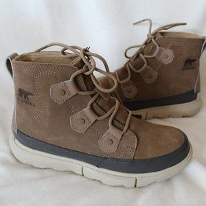 NIB UGG‎ SOREL WOMEN'S EXPLORER SUEDE WATERPROOF BOOTS BROWN